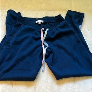 Kids PJ salvage navy blue sweatpants with hearts